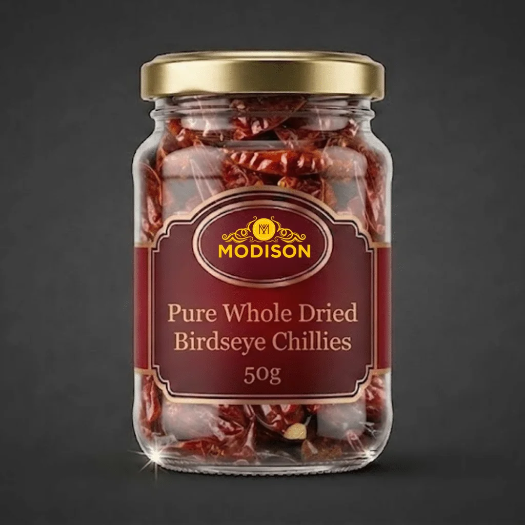 Modison Pure Whole Dried Birdseye Chillies – 50g